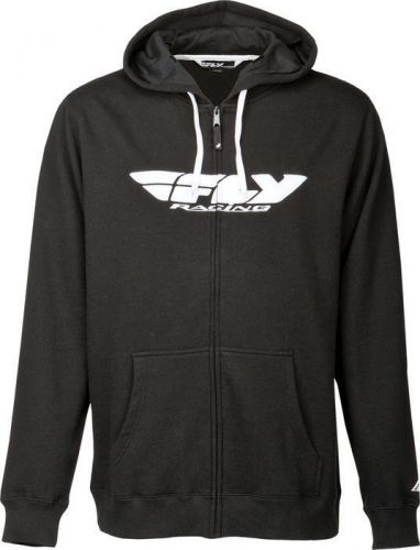 Fly racing corporate zip-up hoody sweatshirt black small