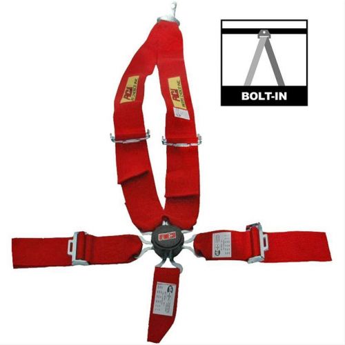 Rci 9211cb - v-type 5-point sfi 16.1 racing harness set, red