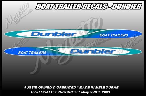 Dunbier - boat trailers - left &amp; right pair - trailer decals / stickers