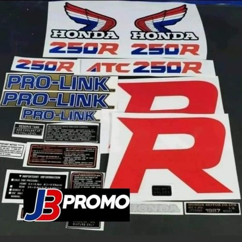 1987 clone atc 250r decal sticker graphics labels fits 87 86 85 atc250r  fenders