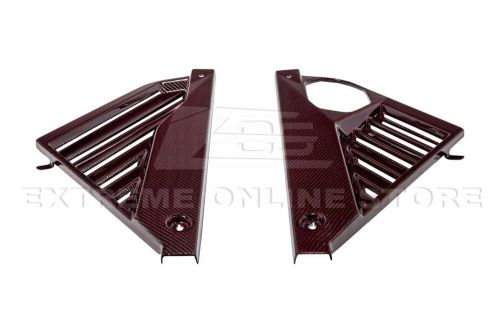 For 20-up corvette c8 coupe gm factory red carbon fiber engine bay panel cover