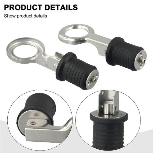 Adjustable 1in drain plug with rubber and stainless steel construction