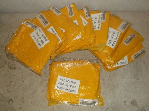 Lot of 400 yellow mcr safety 52&#034; x 80&#034; pvc disposable ponchos -cash on pickup on