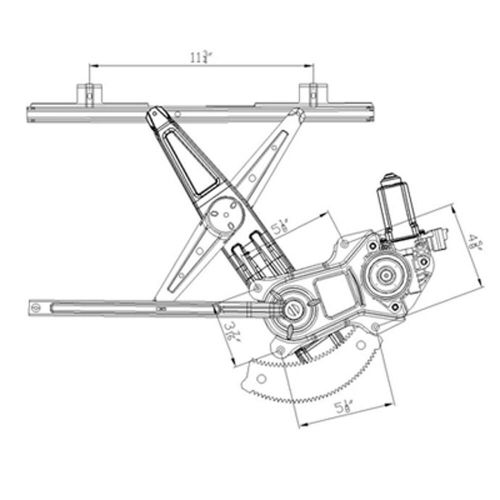 Aftermarket front driver side power window motor &amp; regulator assembly 19301973