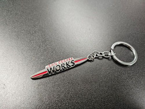 Mini john cooper works logo emblem keyring keychain jcw