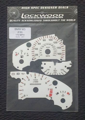 Lockwood bmw e36 m3 white mph speedo dials