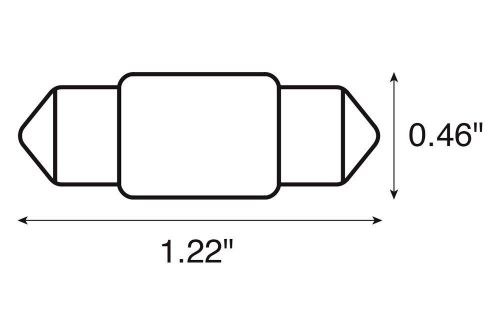 Ancor 529102 - 12v dc 0.83a 10w white 1000h life festoon base incandescent