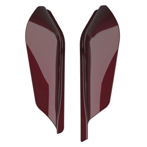 Crimson red sunglo mid frame air deflectors heat shield trim covers for harley