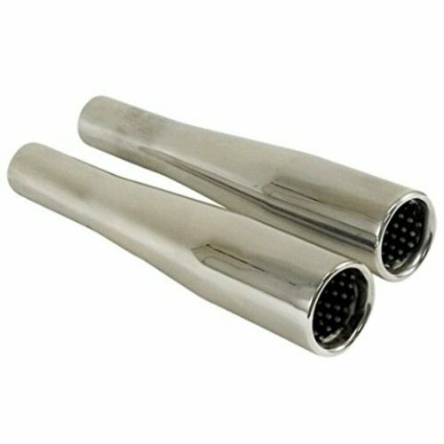 Empi 3693 chrome tapered/baffled exhaust tips, pair, fits vw bug/beetle/bus/ghia