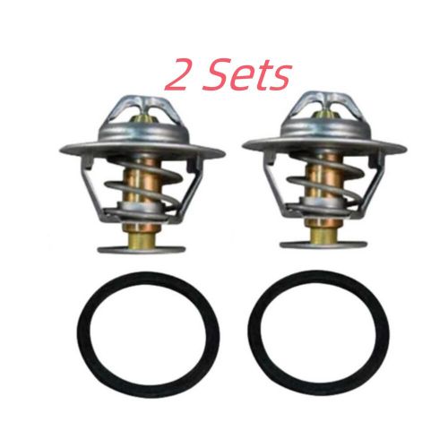 2sets volvo penta new thermostat kit 3831426 4.3l, 5.0l, 5.7l, 8.1l 2001-2009 fw