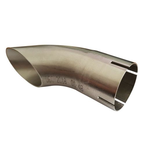 Curved curl down exhaust tail pipe trim stainless steel curldown tip 65mm