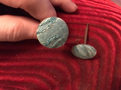 Vintage ford 50s decorative upholstery seat button turquoise 1954 1955 1956 1957