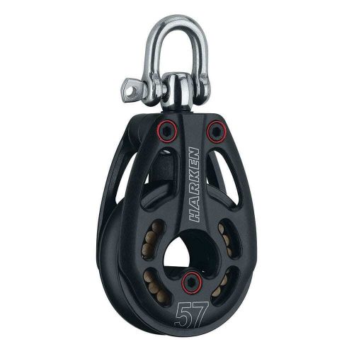 Harken 57mm aluminum low load black magic block with swivel #3226