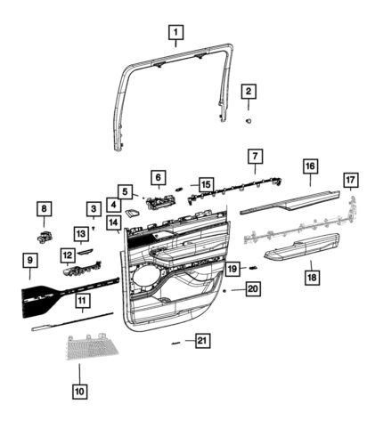 Genuine mopar door handle lamp right 68409146ac