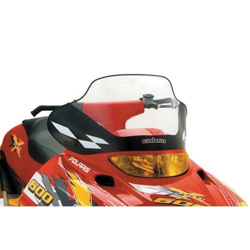 Powermadd cobra windshield edge tall clear black/white - snowmobile 11540