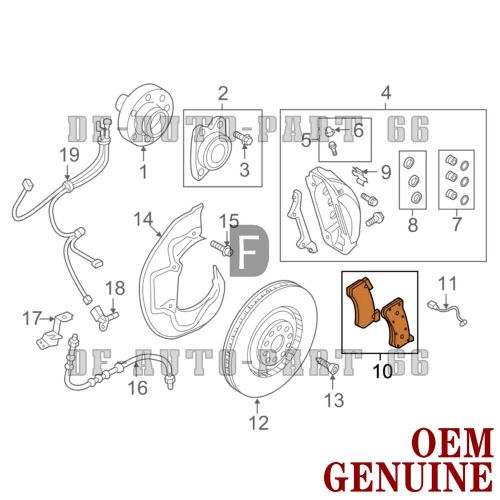 4h0698151s oem front brake pads genuine for 10-17 audi a6 a7 a8 quattro s6 s7 s8