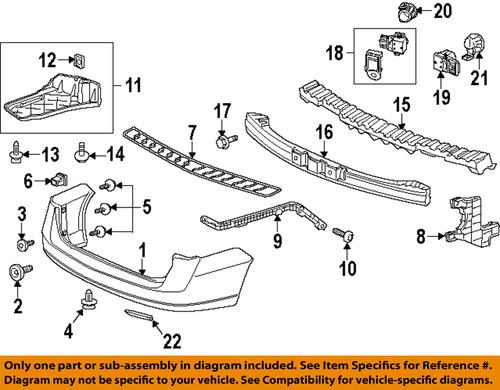 Honda oem 71599tk8a00 rear bumper-spacer