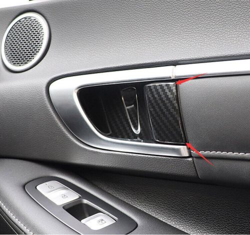 For hyundai sonata 2020-23 carbon fiber style inner door bowl sticker trim 4pcs