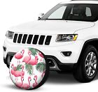 Flamingo flowers print tires cover customized wheel cover fits tire for many