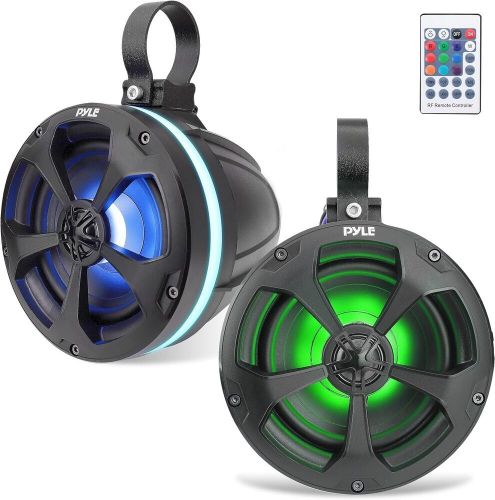 Pyle 2-way waterproof off road speakers 5.25&#034; 1000w active passive marine