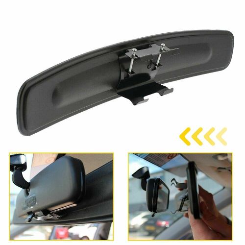 17&#034; black rear view mirror interior on replacement car night day universal