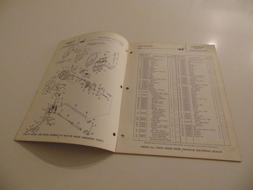 1962 johnson outboard qd-23/23r/23a qdl-23/23r/23a 10 hp parts catalog manual