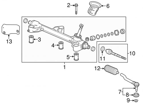 Genuine honda outer tie rod castle nut 90362-sza-a00