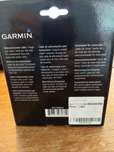 Garmin zumo 340, 345, 346, 350, 390 motorcycle power cable