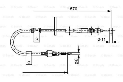 Bosch hand brake cable bowden cable parking brake for suzuki jimny 1998-1987477875-