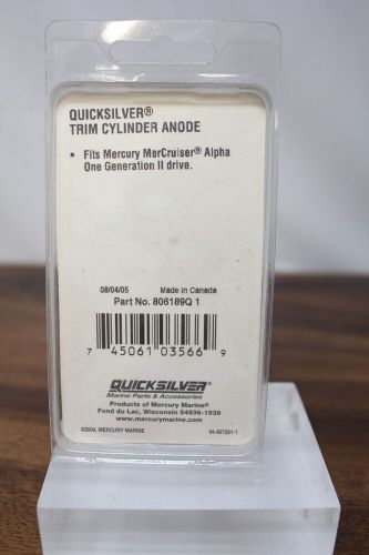 Nos oem mercury quicksilver 806189q1 trim cylinder anode marine boat