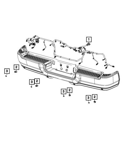 Genuine mopar rear bumper wiring 68521410ab