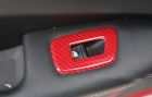 For jeep compass 2017-2020 red carbon fiber window lift switch button cover trim