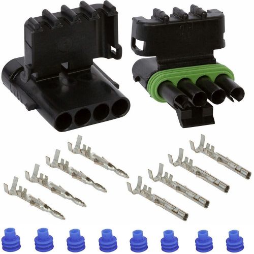 Delphi weather pack 4 pin -  conductor connector kit 12 ga ws 2 pack - two sets