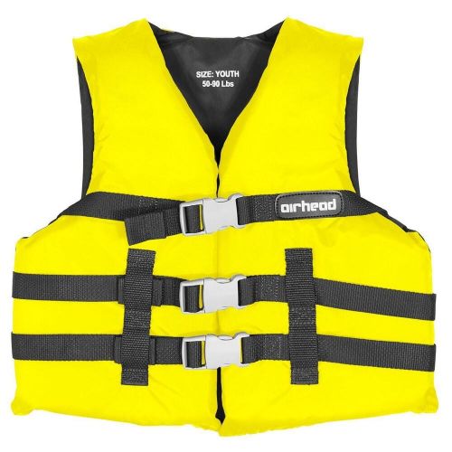 Airhead open sided youth pfd 50-90 lbs. yellow