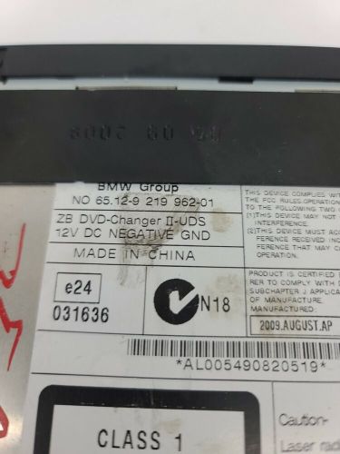 Bmw f30 f31 f10 f11 f12 f01 f25 3 5 5 7 x3 series dvd changer player 9219962 oem