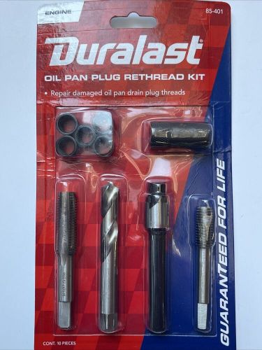 Duralast 85-401 oil pan plug re-thread kit tools tap new