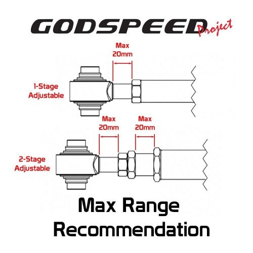 Godspeed adj camber rear arms with spherical bearings for accord 18-22