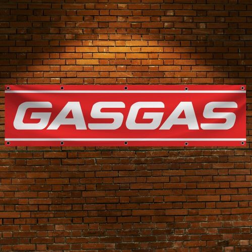 For gas gas motorcycle 2x8 ft banner motogp racing man cave wall decor sign