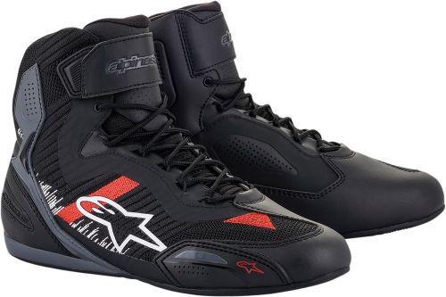 Alpinestars faster 3 rideknit riding shoes us 7 black/gray/red