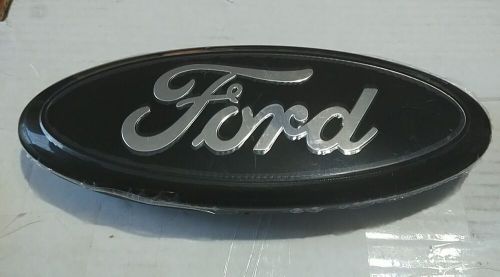 Ford logo emblem: premium 9&#034; blackout oval chrome logo for grille &amp; tailgate