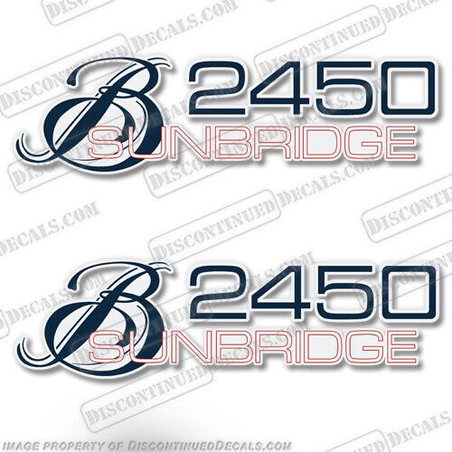 Fits bayliner boats sunbridge 2450 decals (set of 2)