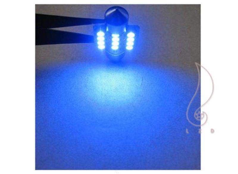 Hot car bulb 2x blue led 31mm festoon 12 smd dome map interior light lamp #p