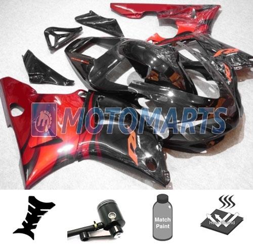 Bundle inj fairing with brake fluid reservoir for yamaha yzf 1000 r1 1998 99 ab