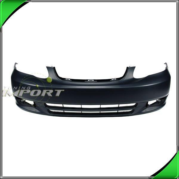 03-04 corolla ce/le black plastic primered capa certified front bumper cover new