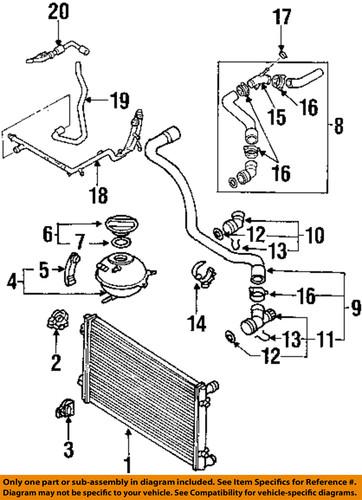 Audi oem 1j0122109aq engine coolant recovery tank hose/coolant recovery