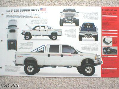 1999 ford f350 / f-350 super duty pickup truck imp brochure