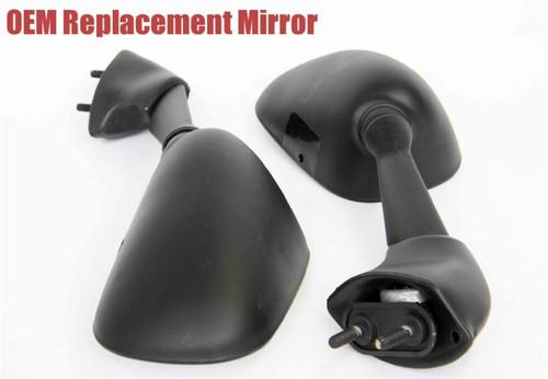 Custom oem replacement mirrors for yamaha yzfr6 yzf-r6 r6 2001 2002 01 02 black