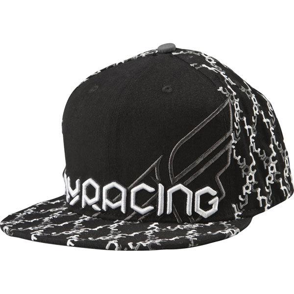 Black s/m fly racing lynx hat