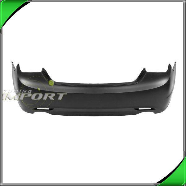 For 11-13 hyundai sonata rear bumper cover plastic paint-ready dual exhaust exit