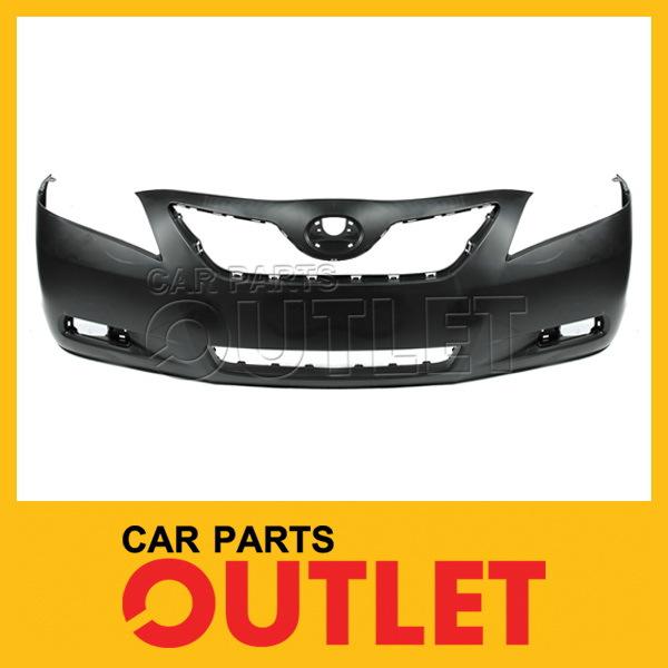 07 08 09 toyota camry front bumper cover xle usa built sedan raw black fog holes